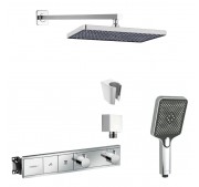 Seinasisene dušikomplekt Kielle Vega + Hansgrohe RainSelect kroom