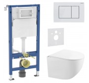 WC-komplekt Geberit Duofix + Kielle Gaia Compact + Delta20 valge