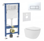 WC-komplekt Geberit Duofix + Kielle Oudee Vortex Compact + Delta50 valge