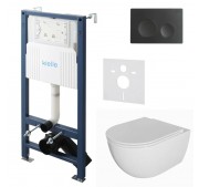 WC-komplekt Kielle Genesis New + Oudee + Gemini New I mattmust