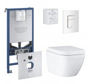 WC-komplekt Grohe Rapid SLX + Euro Ceramic + Grohe Skate Cosmopolitan valge