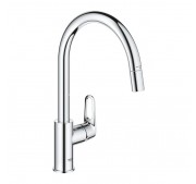 Köögisegisti Grohe Start Flow QuickFix väljatõmmatava käsidušiga kroom