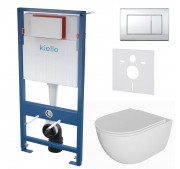 Seinasisese WC-raami komplekt Kielle Genesis + Oudee + Gemini III läikivkroom 30505SS69