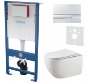 Seinasisese WC-raami komplekt Kielle Genesis + Gaia + Gemini I läikivkroom 30505SS24