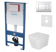 Seinasisese WC-raami komplekt Kielle Genesis + Arkas I + Gemini III läikivkroom 30505SS34