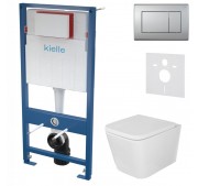 Seinasisese WC-raami komplekt Kielle Genesis + Arkas I + Gemini III mattkroom 30505SS35