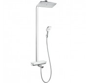 Dušikomplekt Hansgrohe Raindance Select E 360 1jet Showerpipe jooksutoruga valge/kroom