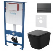 Seinasisese WC-raami komplekt Kielle Genesis + Arkas I + Gemini I läikivmust 30505SS10