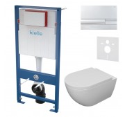 Seinasisese WC-raami komplekt Kielle Genesis + Kielle seinapott + Gemini I kroom 30505SS16