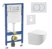 WC-komplekt Geberit Duofix + Kielle Gaia Compact + Delta01 valge