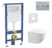 WC-komplekt Geberit Duofix + Kielle Gaia Compact + Delta01 matt kroom
