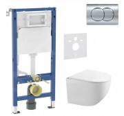 WC-komplekt Geberit Duofix + Kielle Gaia Compact + Delta01 läikivkroom