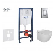 WC-komplekt Grohe Rapid SL + Kielle Gaia Compact + Grohe Skate Cosmopolitan kroom