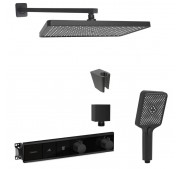 Seinasisene dušikomplekt Hansgrohe RainSelect + Kielle Vega mattmust