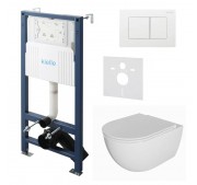 WC-komplekt Kielle Genesis New + Oudee + Gemini New III läikivvalge