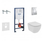 WC-komplekt Grohe Rapid SL + Ideal Standard Tesi + Grohe Skate Cosmopolitan kroom