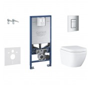 WC-komplekt Grohe Rapid SLX + Euro Ceramic + Grohe Skate Cosmopolitan S kroom