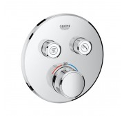 Seinasisene termostaat dušisegisti Grohe Grohtherm SmartControl Round