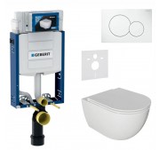 WC-komplekt Geberit Kombifix + Kielle Oudee Slim + Sigma01 valge
