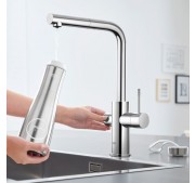 Köögisegisti Grohe Blue Home L väljatõmmatava käsidušiga + jahuti + veefilter + gaasiballoon