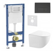 WC-komplekt Geberit Duofix + Kielle Gaia Compact + Delta50 mattmust
