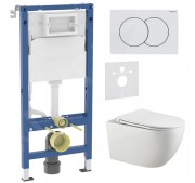 WC-komplekt Geberit Duofix + Kielle Gaia + Delta01 valge
