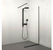 Dušisein Stikla Kaira Black 900 - Outlet Diil