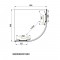 Dušinurk SAT Project Quadrant kroom / läbipaistev