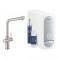 Köögisegisti Grohe Blue Home L Supersteel + veefilter + jahuti + gaasiballoon
