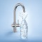 Köögisegisti Grohe Blue Home C Supersteel väljatõmmatava käsidušiga + veefilter + jahuti + gaasiballoon