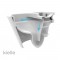 Seinasisese WC-raami komplekt Kielle Genesis + Arkas I + Gemini II mattmust 30505SS04