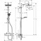 Dušikomplekt Hansgrohe Crometta E Showerpipe 240 1jet 